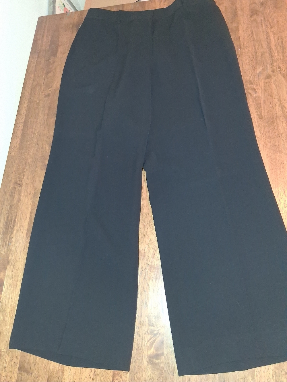 Lafayette 148 Wide Leg Black Trouser Pants 16 - Picture 3 of 9